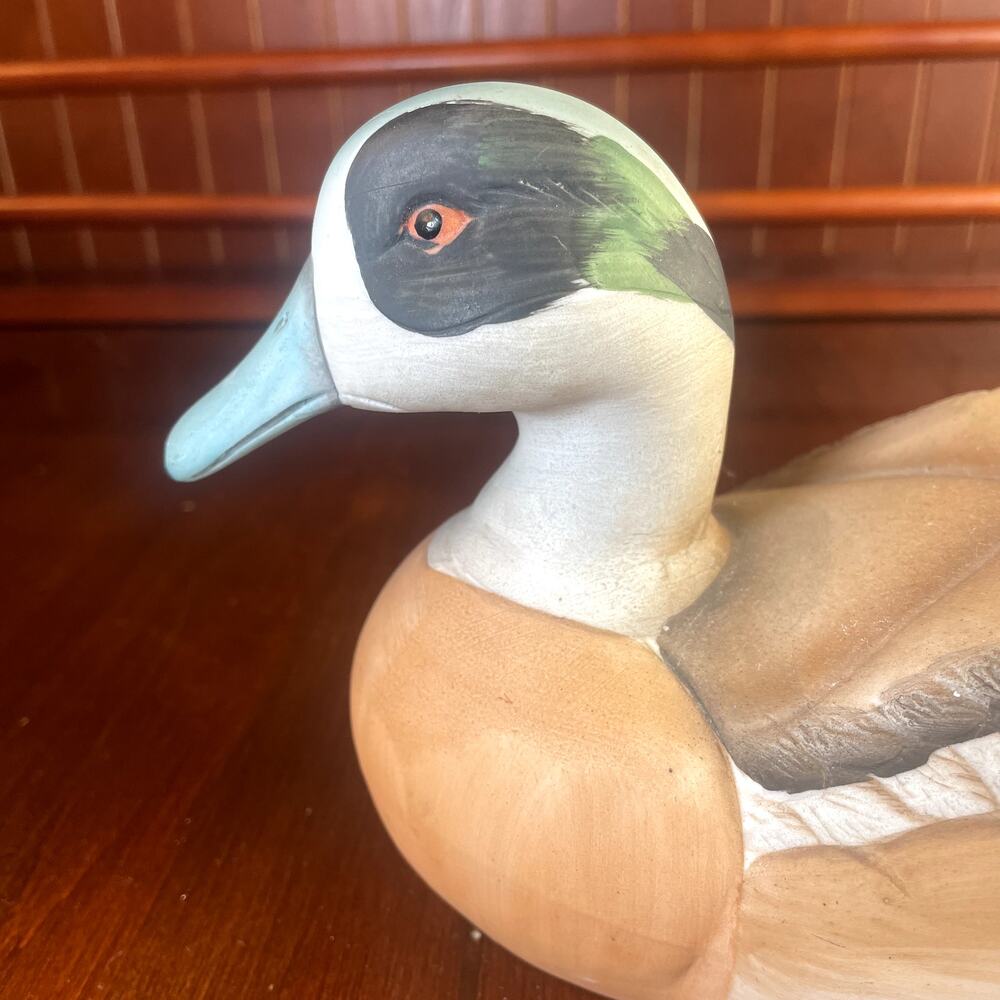 Vintage Royal Crown Porcelain Duck Decoy Figurine Hand Painted Signed J. Byron - Picture 3 of 9
